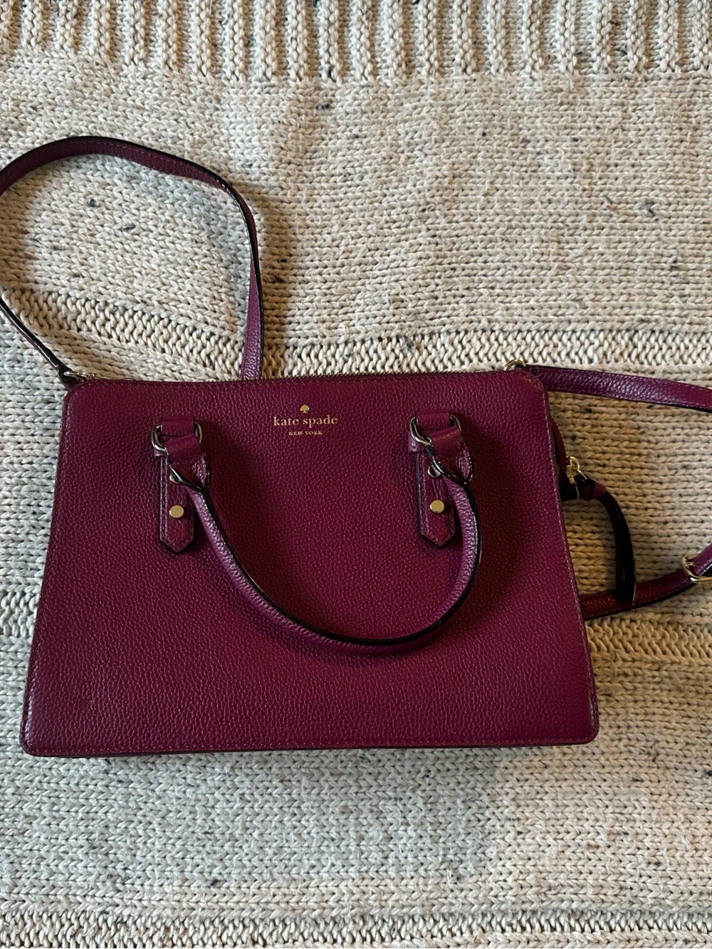 kate spade Burgundy Leather Satchel